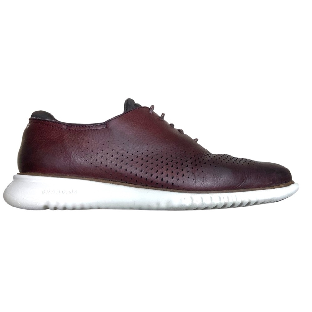 Cole Haan Men’s 2.Zerogrand Laser Wingtip Oxford Shoes 11 Regular Red Brown